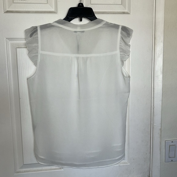 NWT Calvin Klein Ivory Tie Neck Blouse M MSRP $59 - Picture 4 of 5